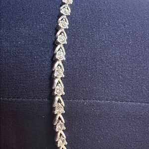 Vintage Avon Silver Tennis Bracelet